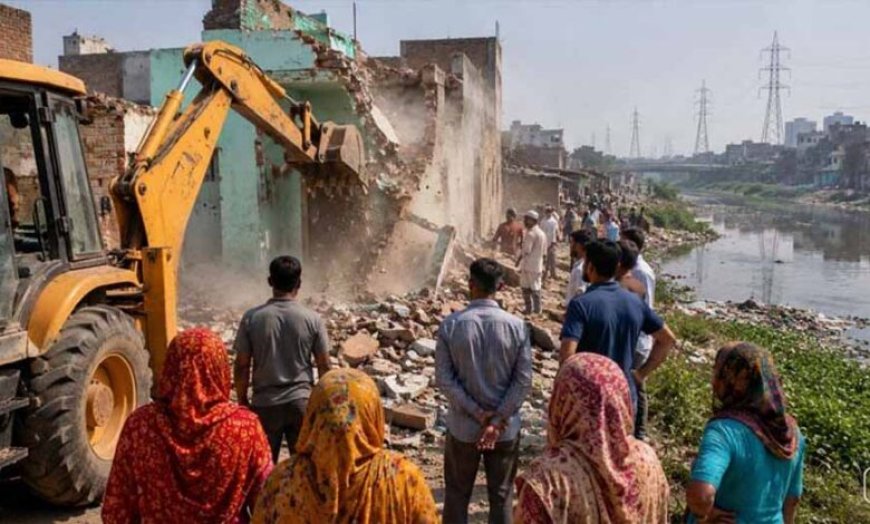 यमुना O-Zone में बुलडोजर एक्शन: DDA ने अवैध कॉलोनियों पर कार्रवाई तेज की