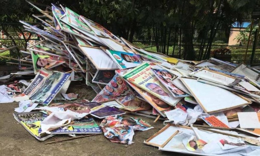 दुर्ग नगर निगम का एक्शन, बिजली खंभों और सार्वजनिक संपत्तियों पर अवैध होर्डिंग्स लगाने वालों को नोटिस