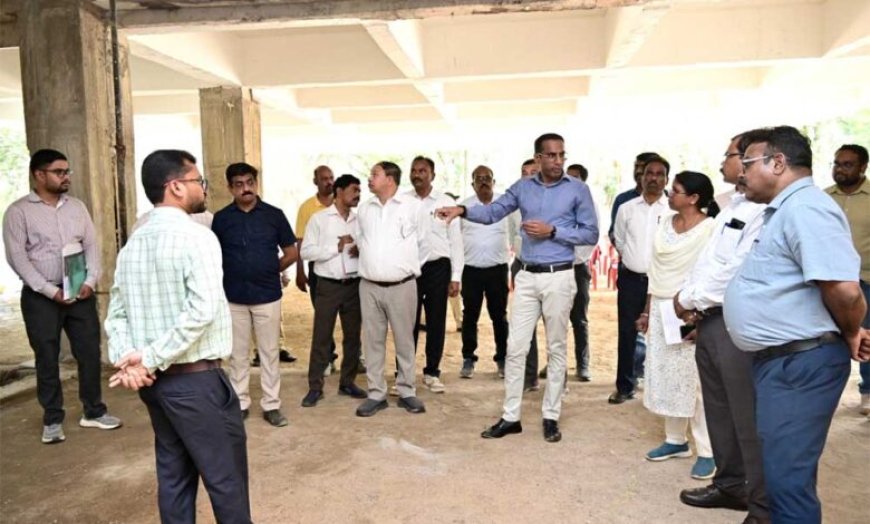 लोक निर्माण विभाग के सचिव ने निर्माणाधीन कंपोजिट बिल्डिंग के कार्यों का किया निरीक्षण