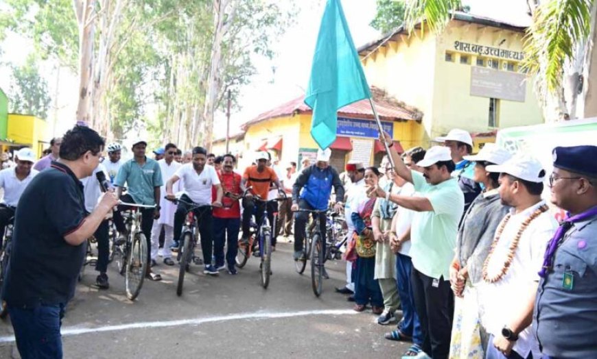 योग दिवस पर गौरेला-पेंड्रा-मरवाही में साइकिल रैली, फिटनेस और स्वास्थ्य का दिया संदेश