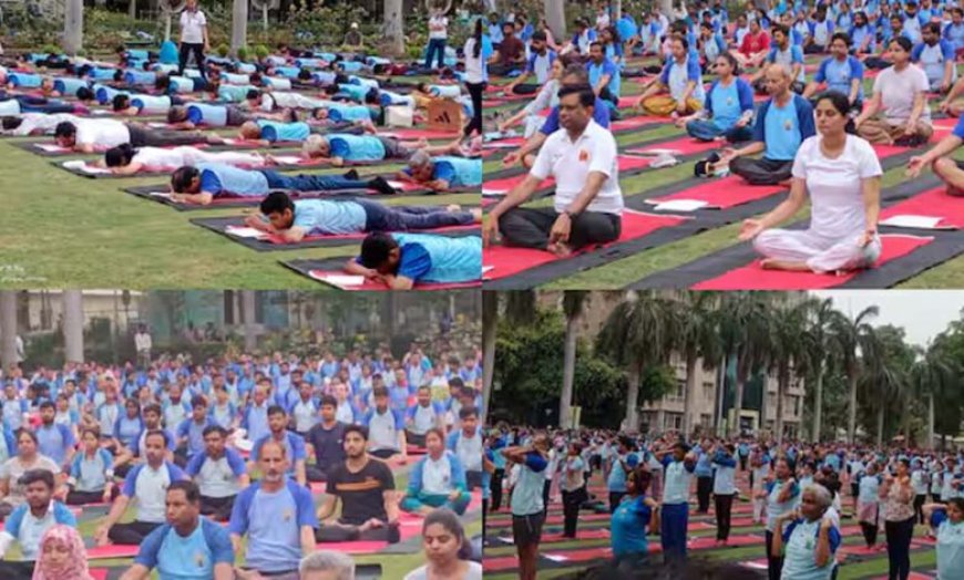 AIIMS में योग दिवस का आयोजन, डॉक्टरों और मरीजों ने मिलकर किया योग