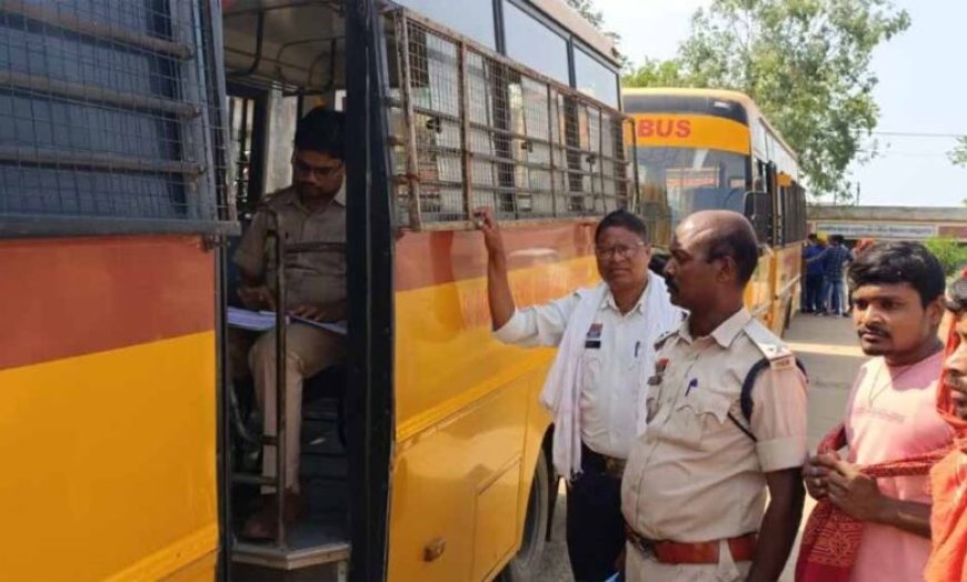 स्कूली बसों पर प्रशासन की सख्ती, 51 बसों की जांच में 5 में मिलीं खामियां; काटे गए चालान