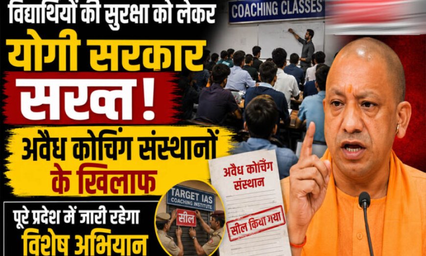 विद्यार्थियों की सुरक्षा को लेकर योगी सरकार सख्त, अवैध कोचिंग संस्थानों के खिलाफ पूरे प्रदेश में जारी रहेगा विशेष अभियान