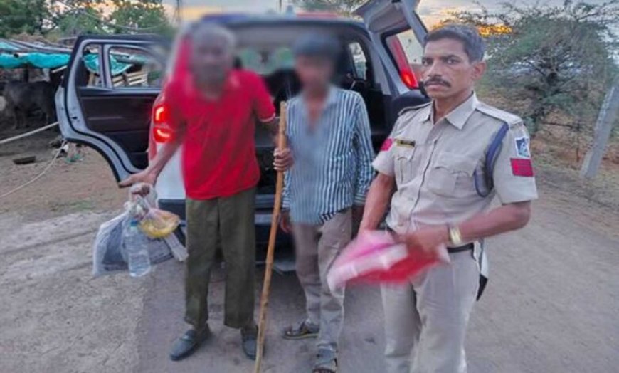 खंडवा के डायल-112 हीरोज रास्ता भटके 80 वर्षीय बुजुर्ग को सुरक्षित परिजनों से मिलाया