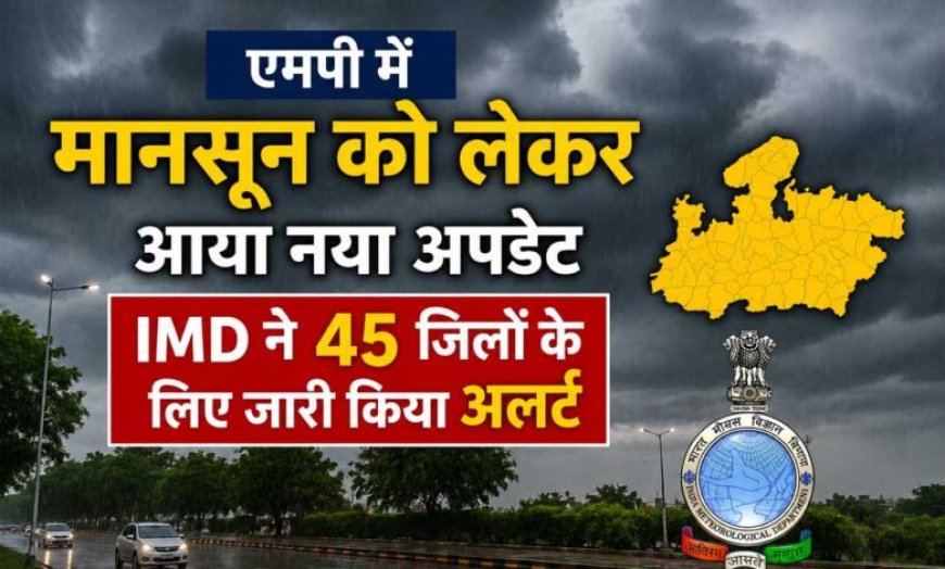 मानसून को लेकर नया अपडेट, 45 जिलों में बारिश और तेज हवाओं का अलर्ट