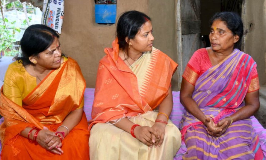 शहादत को नमन : मंत्री  लक्ष्मी राजवाड़े ने शहीद एएसआई रामू राम नाग के निवास पहुंचकर दी श्रद्धांजलि