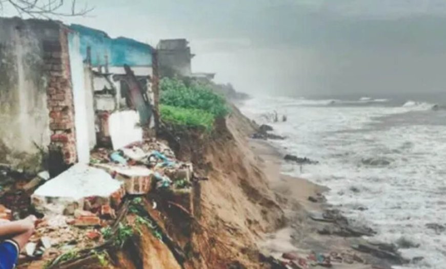 ओडिशा में समुद्र का बढ़ता कहर: गंजाम का तट कटाव की चपेट में, 17 गांवों पर मंडराया संकट
